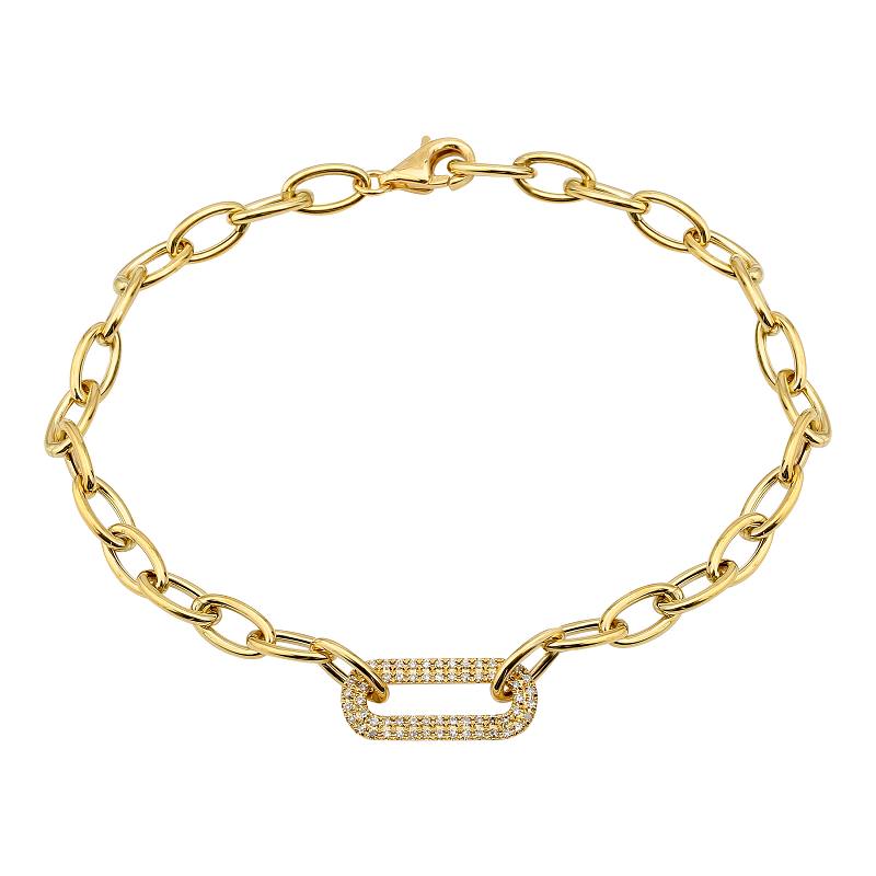 14K Yellow Gold Diamond Mixed Double Chain Bracelet – Maurice's Jewelers